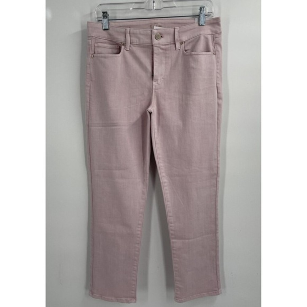 White House Black Market 6R Slim Crop Pants Womens Cottage Rose New Mid-Rise
